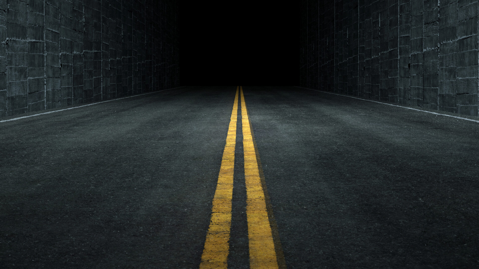 Sci fi futuristic asphalt tunnel