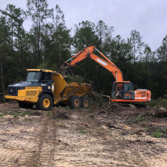 bulldozer clearing land