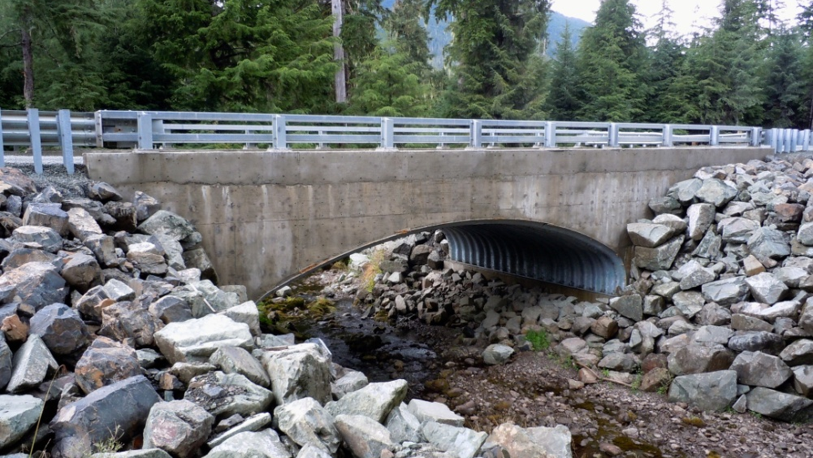 buried steel bridge