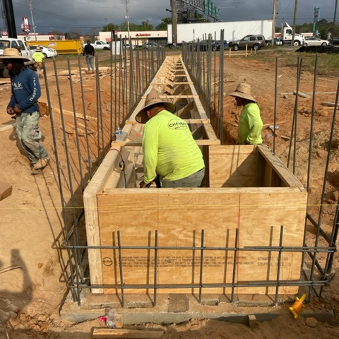 chavers construction installation of cast in place concrete structure